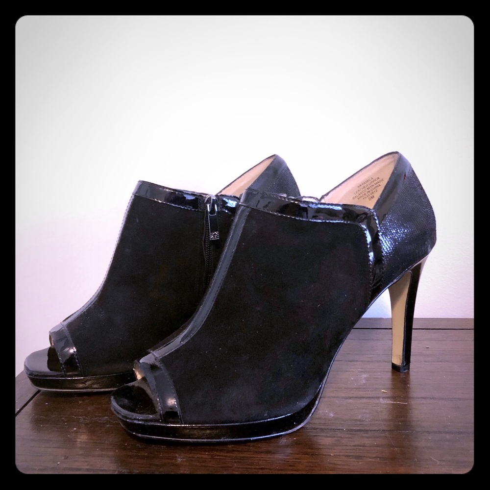 Anne Klein peep toe booties